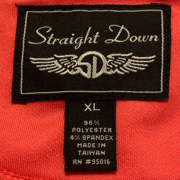 Straight Down Womens XL Orange Black Full Zip Jacket Golf Tennis Pickle Ball - Picture 3 of 16